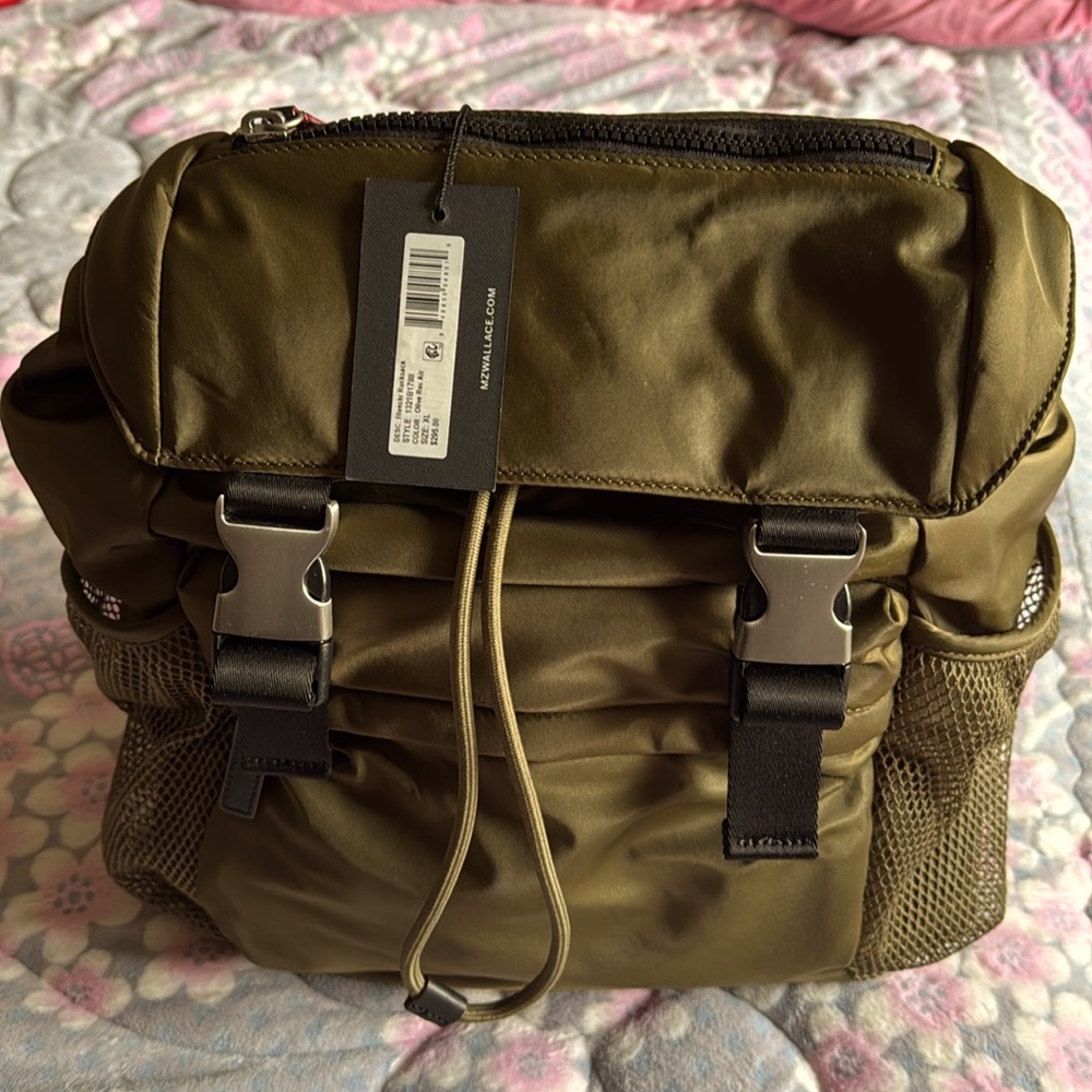Brand new with tag MZ Wallace Rucksack in Olive.